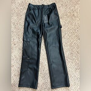 SL SONO faux leather cargo pants